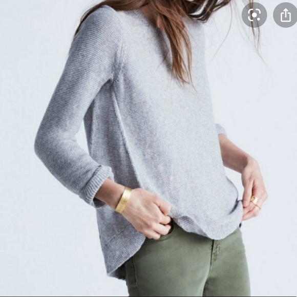 Madewell Sweaters - Madewell Gray Riverside Textured Sweater